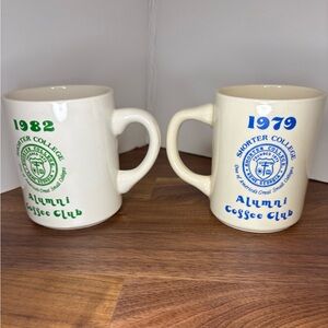 Vintage Alumni Coffee Club pair of mugs
